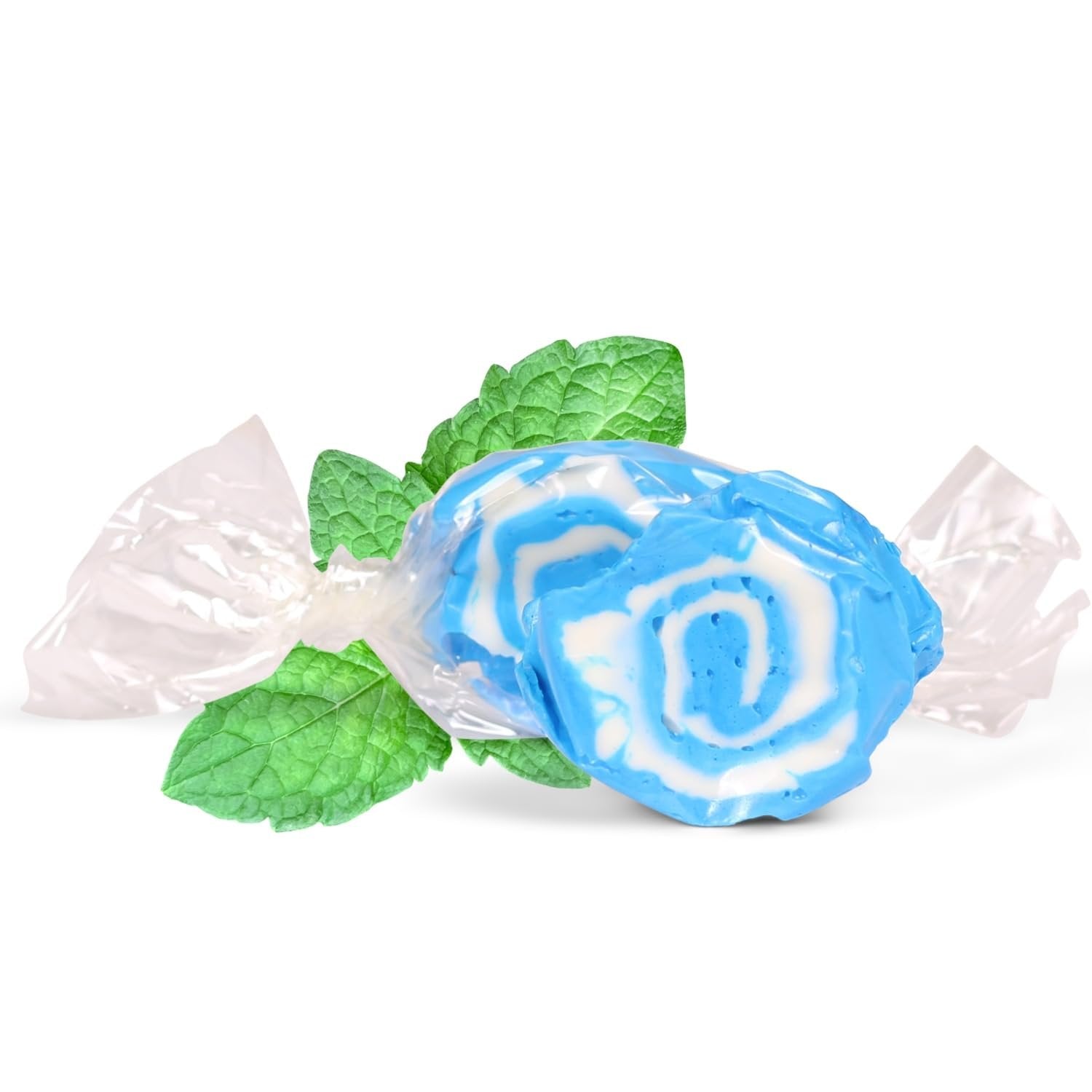 Gourmet Mint Taffy Swirl Chews - 12 oz Bag of Soft Candy for Parties, Gifts & Movie Nights - Delicious Peppermint Flavored Chewy Sweets
