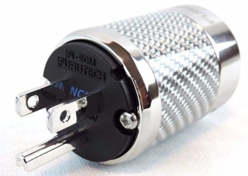 Furutech FI-50M NCF(R) Nano-Crystal Rhodium-Plated Male AC Power Connector - Premium Audiophile Grade Power Plug for HiFi Systems & Home Theater