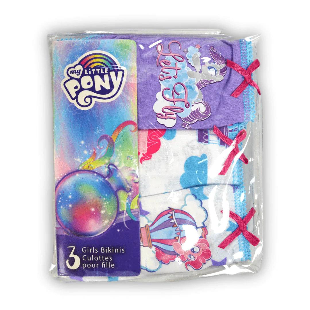 Jellifish My Little Pony Girls Underwear 3 Pack - Soft Cotton Panties for Kids, Cute Cartoon Character Underwear Set - Perfect for School, Playtime & Everyday Wear