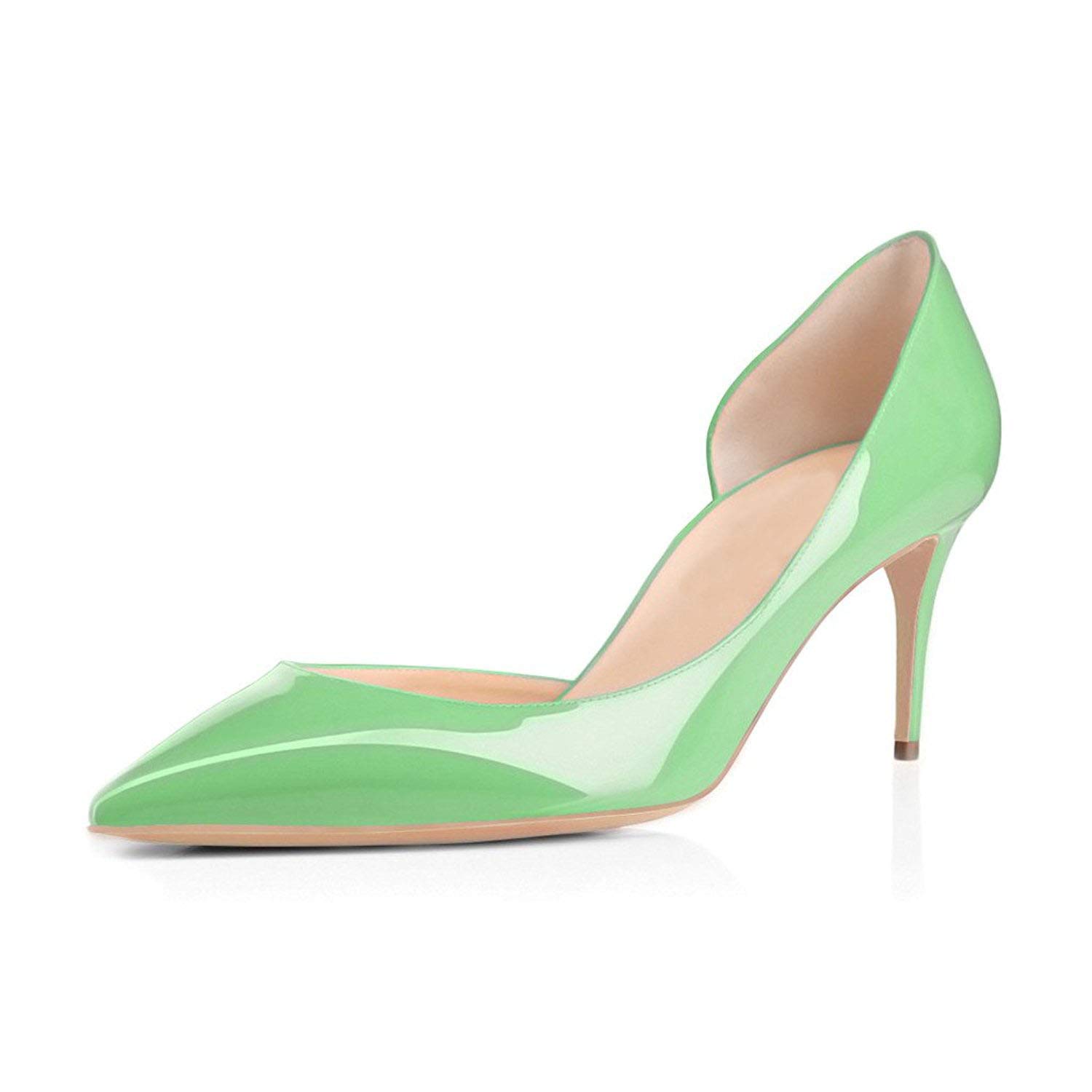 Sexy Women's D'Orsay Pumps - Pointed Toe Stiletto High Heel Dress Shoes for Women | Slip On Elegant Heels for Party, Wedding & Office Wear
