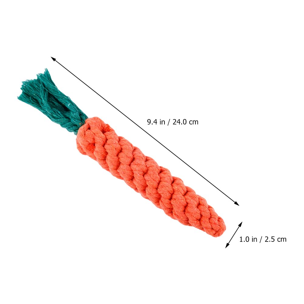 Durable Balacoo Carrot-Shaped Dog Rope Toy for Aggressive Chewers - Tug of War & Teeth Cleaning Chew Toy for Puppies - Perfect for Playtime, Training, and Dental Health