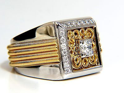 18Kt Gold Men's 0.60ct Diamond Ring with Coil Wrap Design - 3D Tourbillon Luxury Jewelry for Gifts, Weddings & Special Occasions