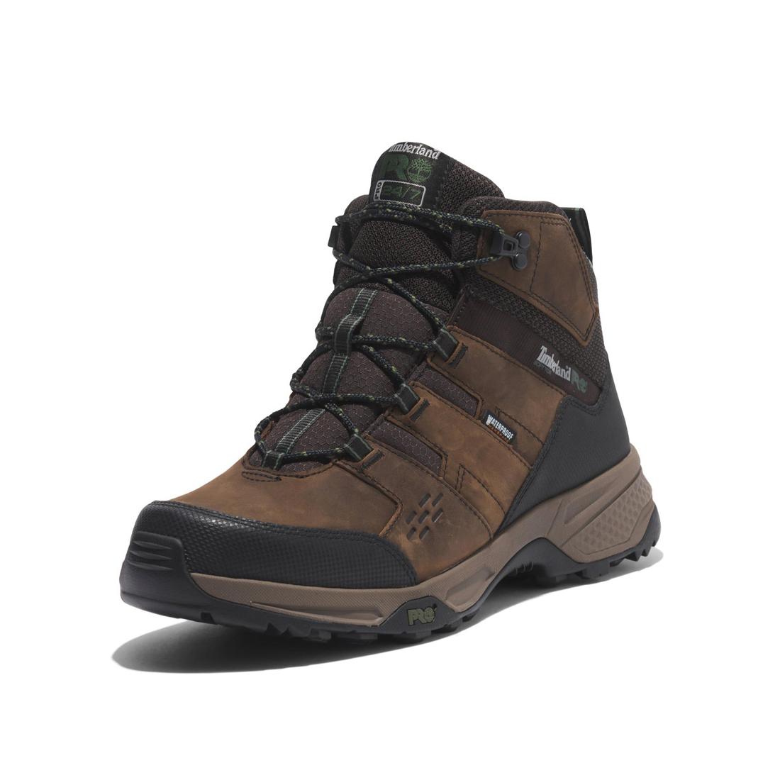 Switchback Lt 6 Inch Soft Toe Waterproof Work Boots for Men - Brown/Tan - Durable & Comfortable for Outdoor, Hiking & Construction