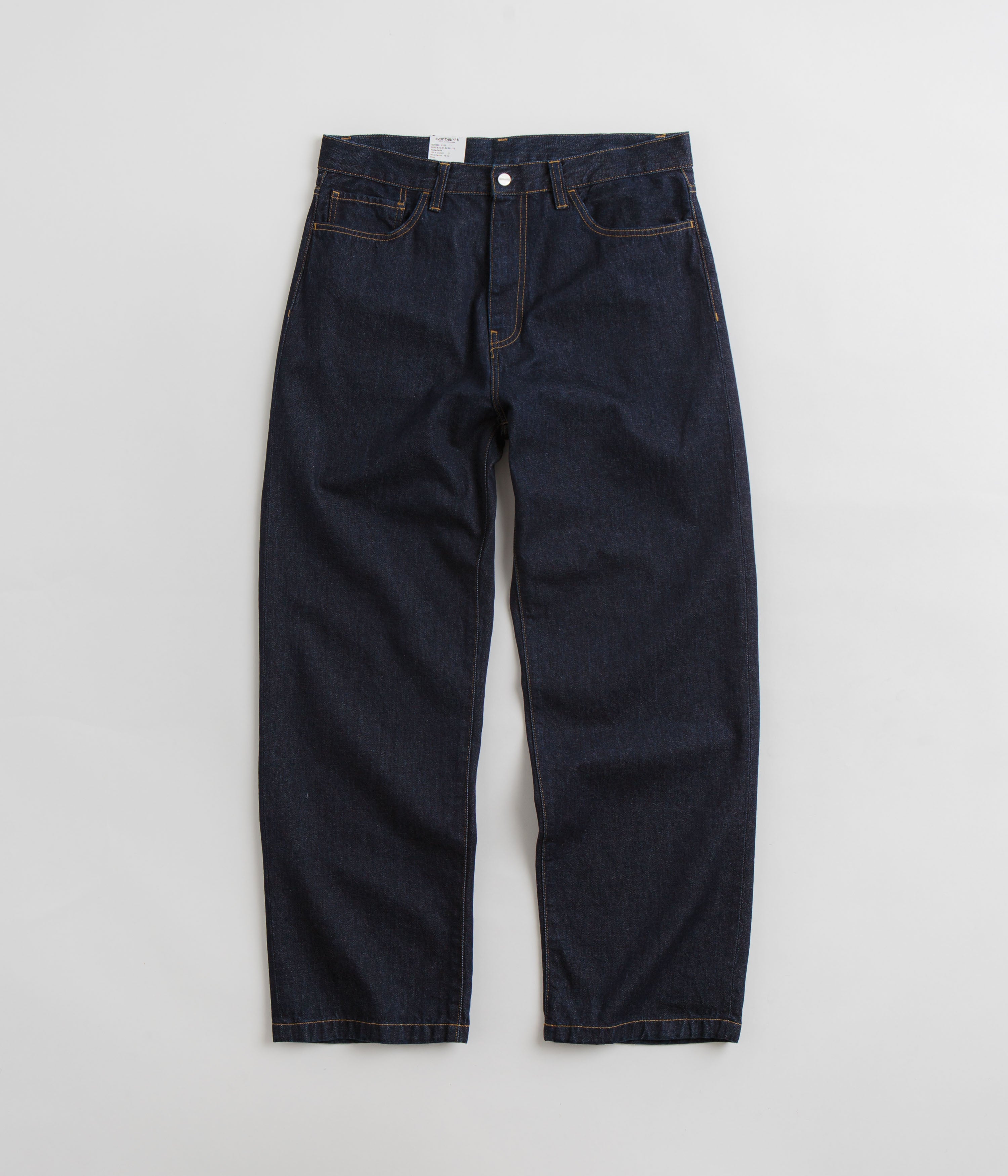 Carhartt Landon Pants for Men - Durable Work Pants in Blue Rinsed Denim - Perfect for Construction, Outdoor Work & Casual Wear