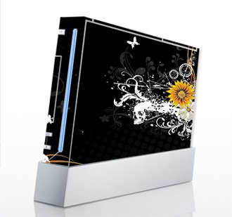 Sunflower Wii Console Skin - Decorative Vinyl Wrap for Gaming