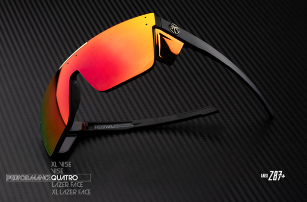 Performance Quatro Matte Black Sunglasses with Firestorm Polarized Lens - Stylish UV Protection for Outdoor Sports & Driving