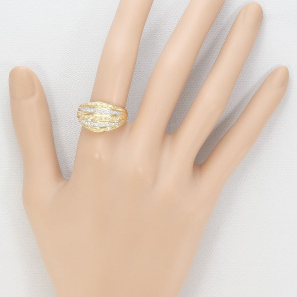 18K Yellow Gold & White Gold Diamond Ring for Women - Elegant Wedding, Engagement, Anniversary Gift - Perfect for Proposals, Bridal Jewelry & Special Occasions