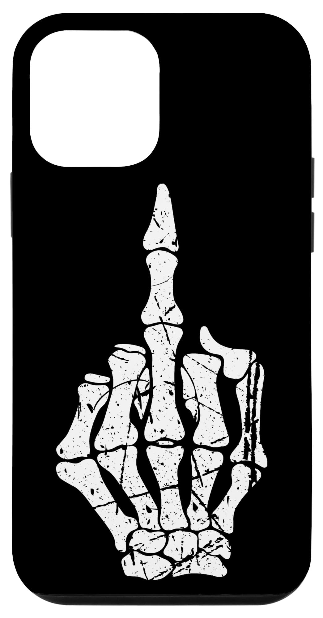 iPhone 12 Mini Skeleton Middle Finger Case - Shockproof Protective Cover - Funny & Edgy Phone Case for iPhone 12 Mini - Perfect for Pranksters, Halloween, and Rebellious Style