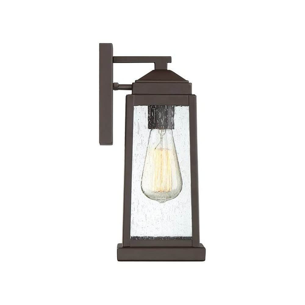 12.5 Inch Outdoor Wall Lantern - Weatherproof Steel Wet Location Approved - Transitional Style Exterior Light Fixture - Perfect for Porch, Patio, Garden & Entryway Lighting