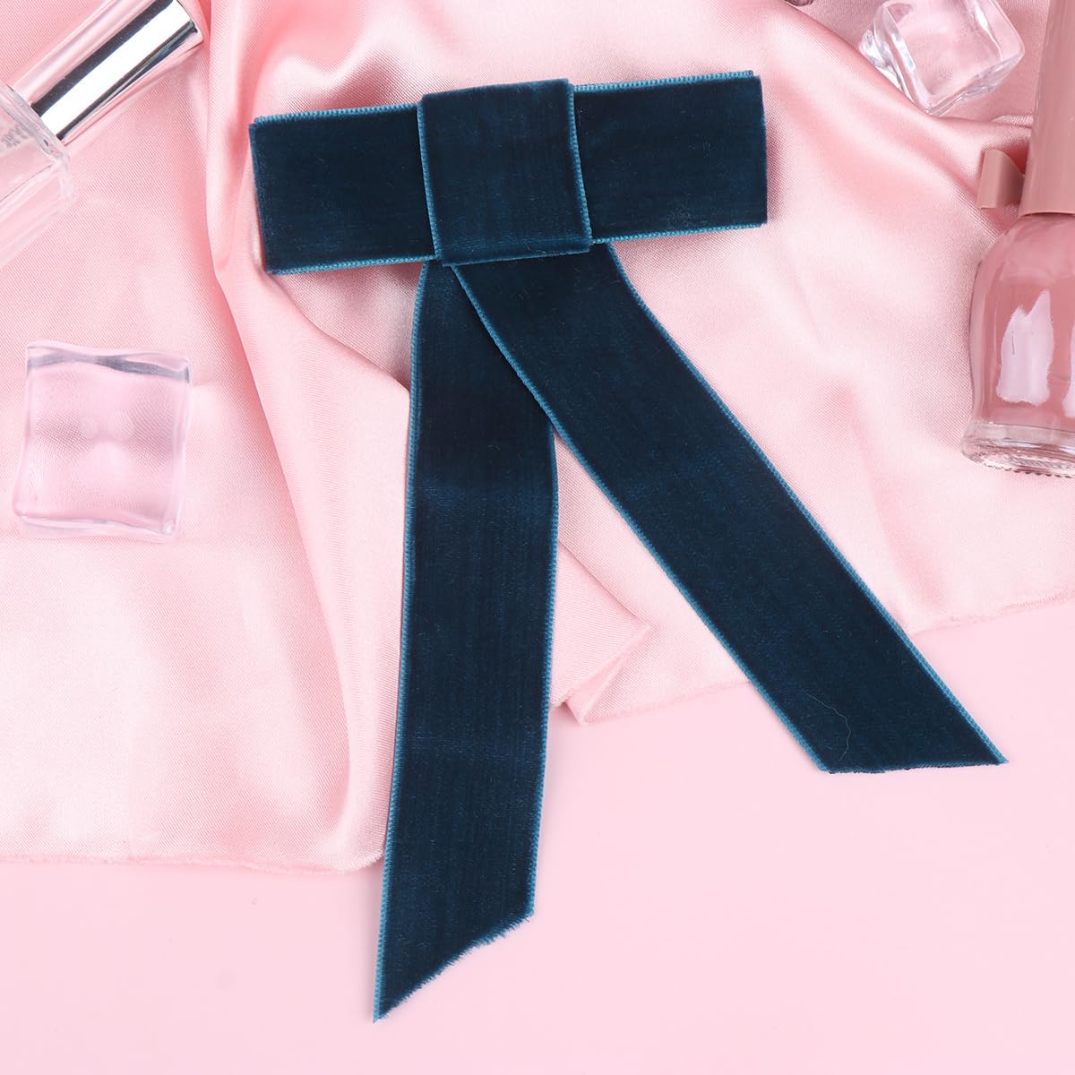 Lurrose Large Hair Bow Clips - Elegant French Barrettes & Hairpins for Women & Girls | Spring Hair Accessories | Perfect for Weddings, Parties & Business Occasions (Business Blue)