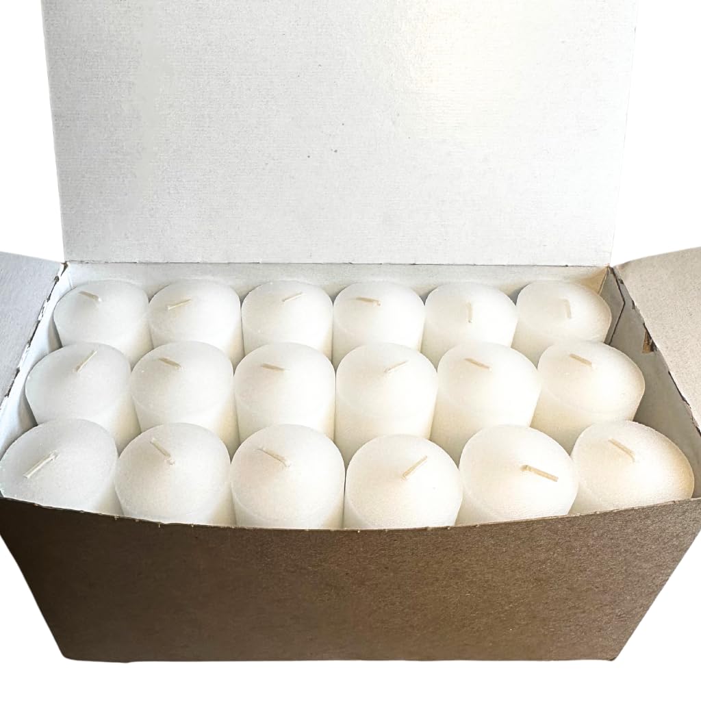Premium White Votive Candles - 36 Unscented Candles with 15-Hour Burn Time | Made in USA | Perfect for Weddings, Parties, Restaurants & Home Decor | Bulk Candles for Centerpieces, Spa Relaxation & Romantic Ambiance