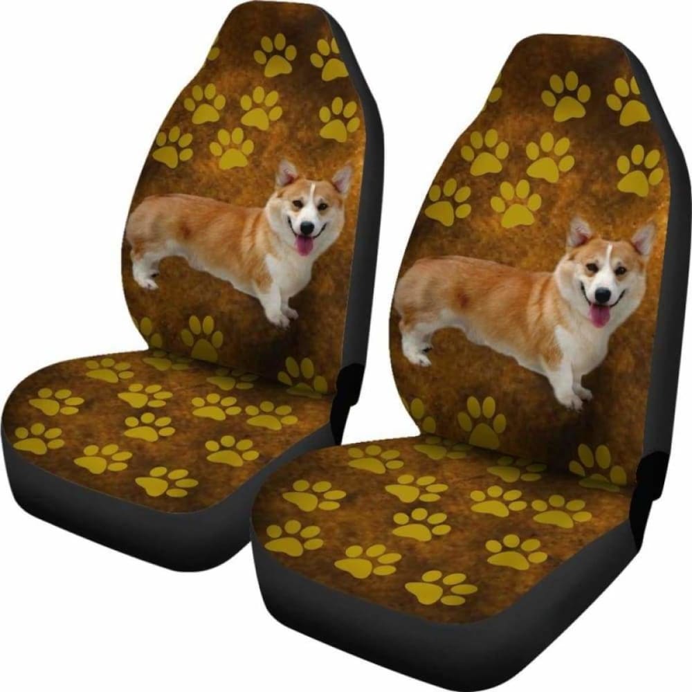 Premium Brown Corgi Dog Car Seat Covers - Waterproof & Nonslip Pet Seat Protector for Cars, SUVs, Trucks - Perfect for Travel, Daily Commute & Pet Adventures