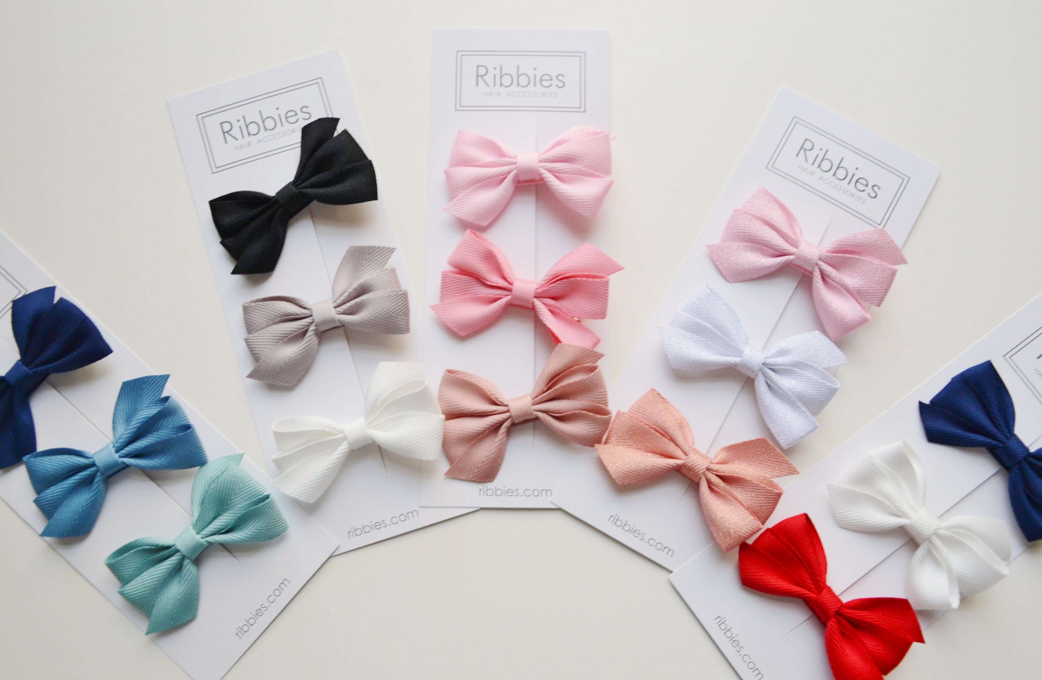 Set of 3 Medium Triple Bows - Black, Grey & White Hair Accessories for Women & Girls | Perfect for Parties, Weddings & Everyday Fashion