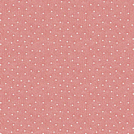 Buttermilk Basin Winter in Snowtown Fabric - Red Small Geo Dots by the Yard | Quilting, Sewing & Crafting Material for DIY Projects