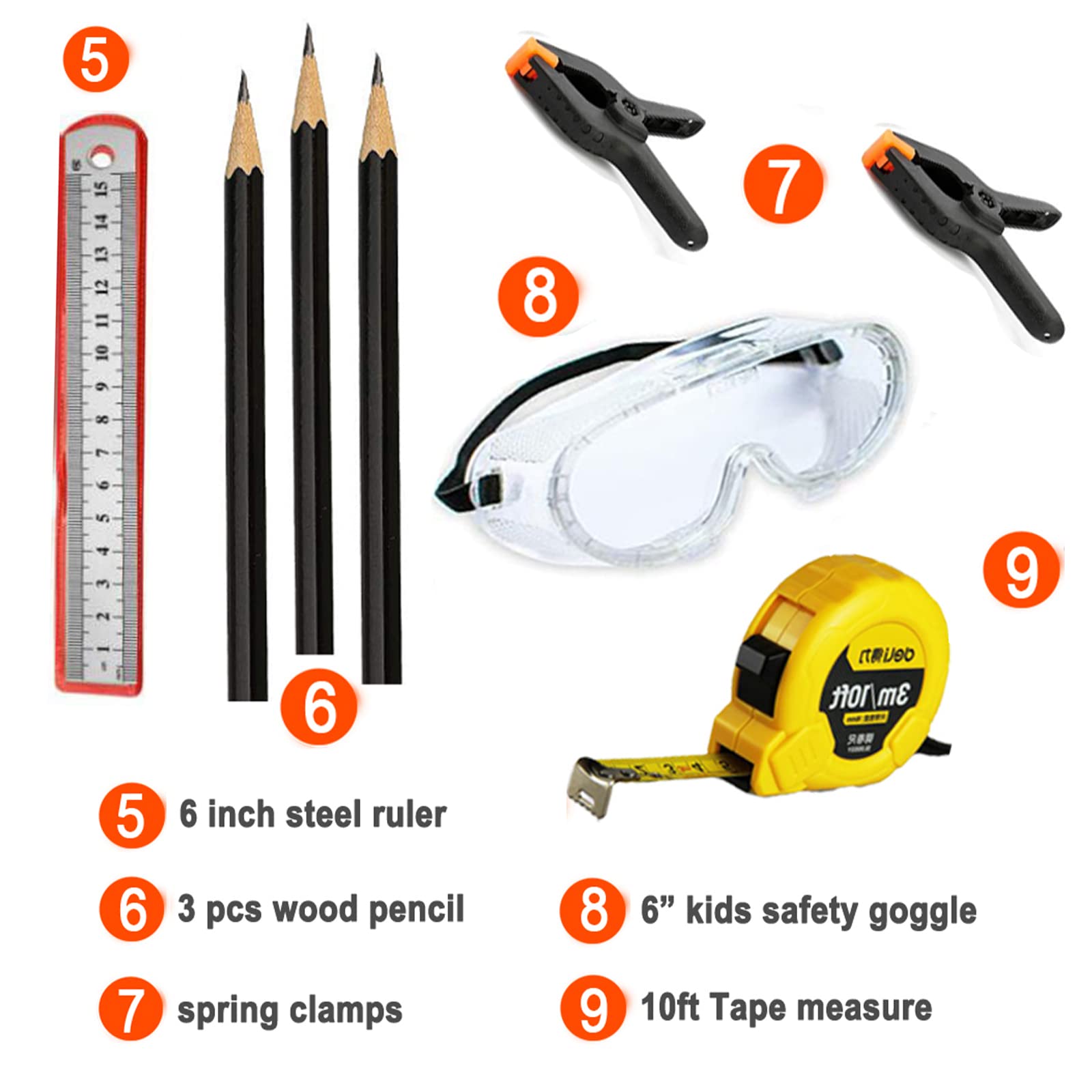 **20Pcs Kids Construction Tool Set with Blue Toolbox & Safety Gear – Beginner Woodworking Tools, STEM Educational Gift for Boys & Girls – Perfect for DIY Projects & Pretend Play**