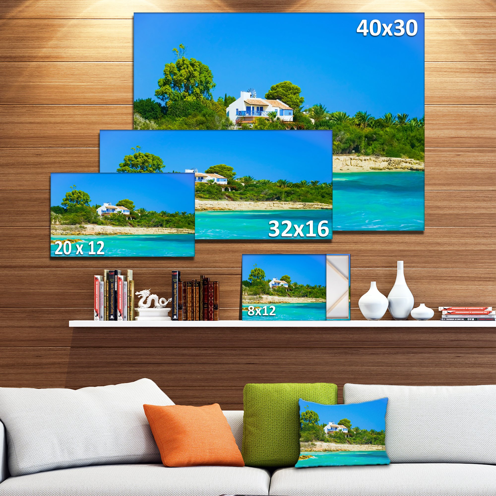 Large Cyprus Island Landscape Wall Art Print - Stunning Oversized Home Decor for Living Room, Bedroom & Office