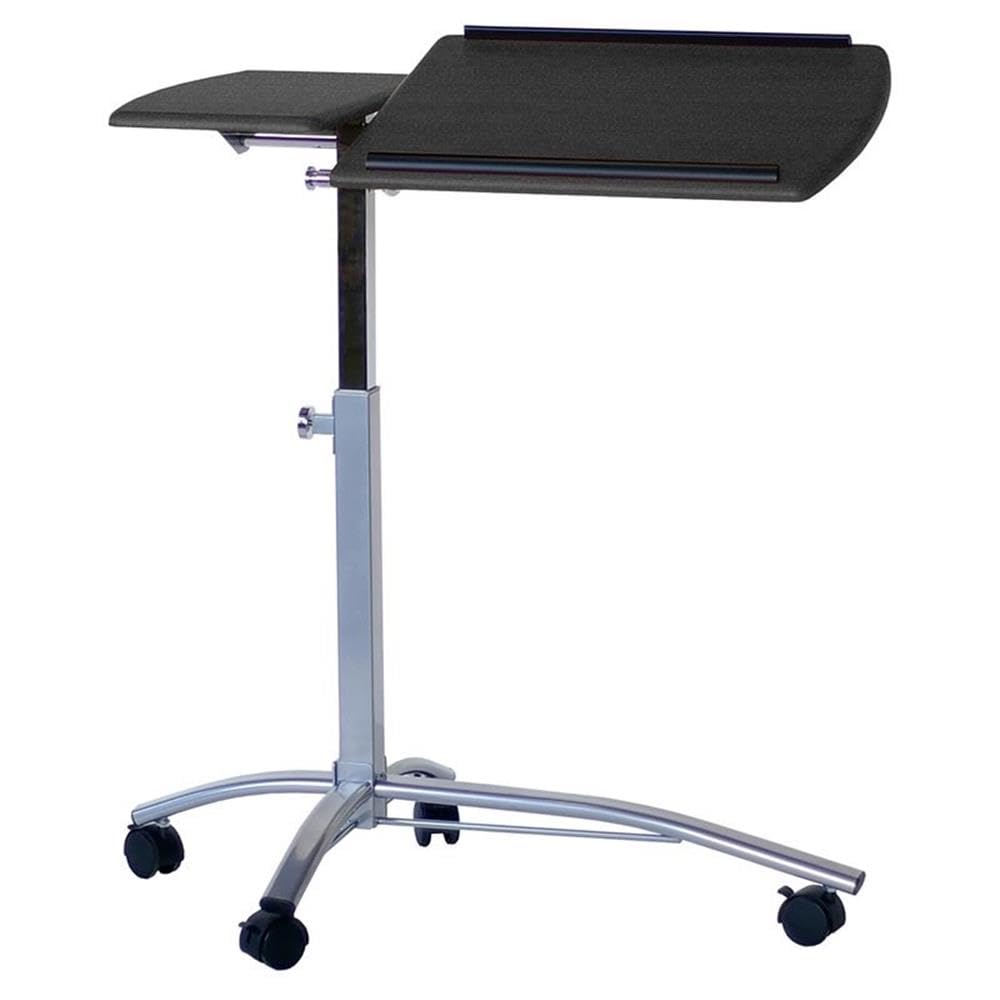 Mayline Mobile Laptop Caddy - Adjustable Rolling Computer Stand with Wheels (Anthracite/Metallic Gray) | Perfect for Office, Home & Classroom Workspaces