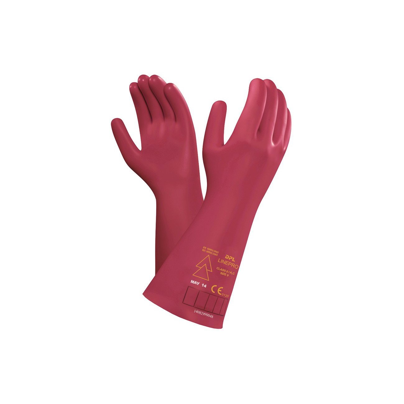 DPL LinePro Electric Insulating Rubber Gloves - EN60903 & ASTM D120-08 Certified - High Voltage Protection for Electrical Work, Utility Maintenance, and Industrial Safety