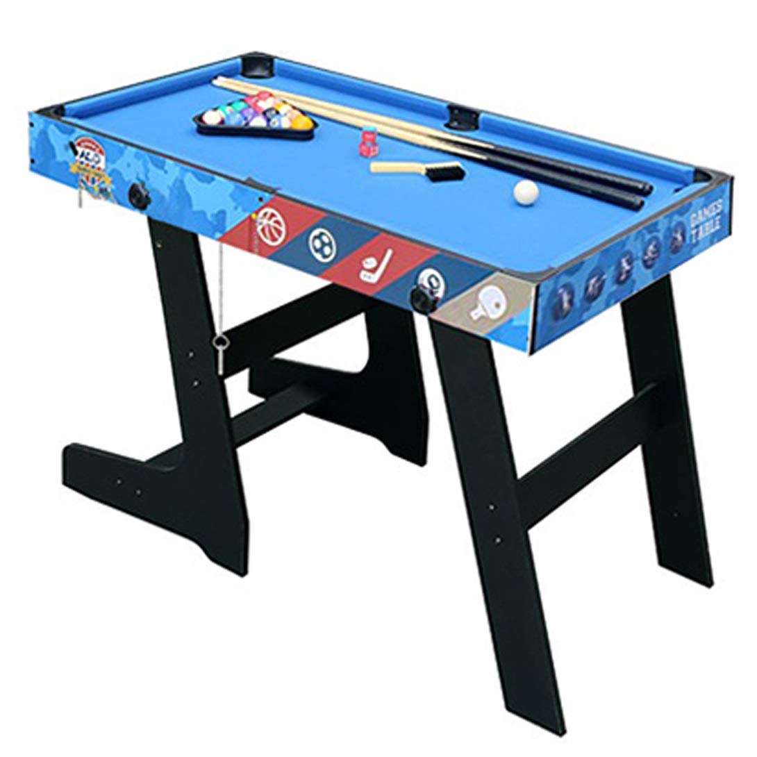 5-in-1 Multi Game Table with Hockey, Billiards, Table Tennis, Foosball & Basketball - Perfect for Family Game Nights, Basement Entertainment & Party Fun