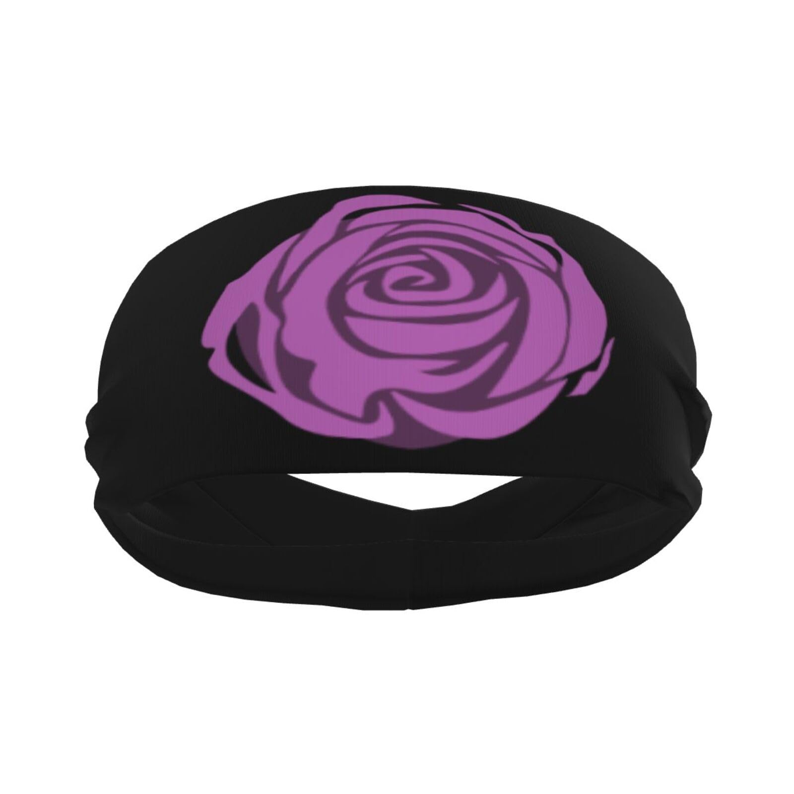 Purple Rose Sports Headbands - Moisture Wicking & Stretchy Sweatbands for Men & Women - Perfect for Running, Yoga, Workouts & Outdoor Activities