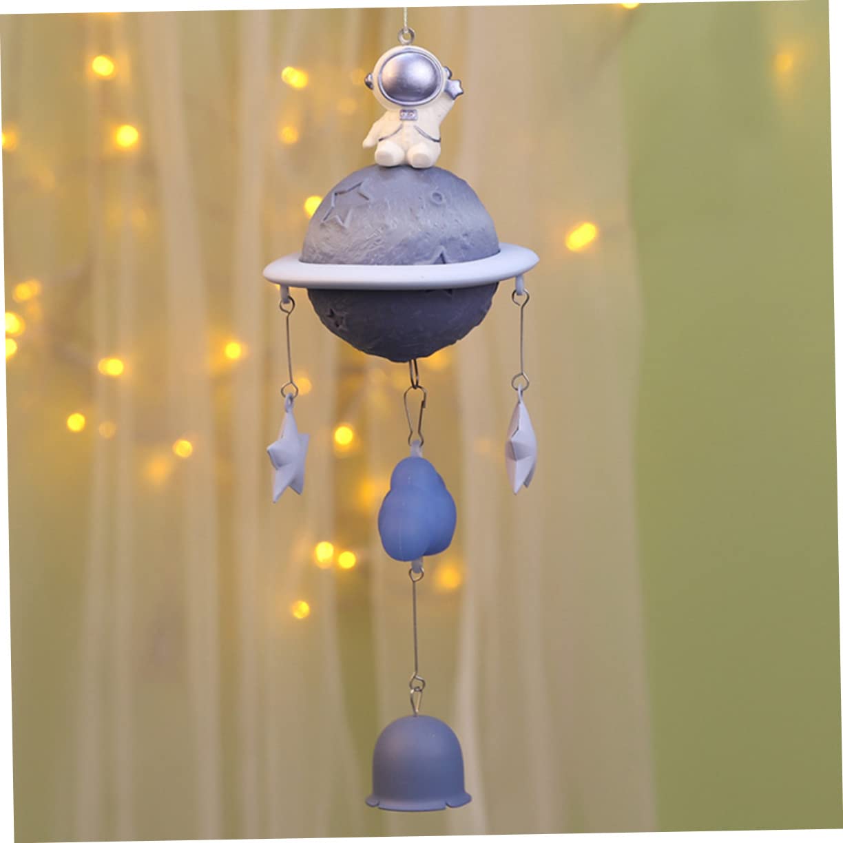 BESPORTBLE 2-Pack Moon Wind Chime Decor - Musical Hanging Ornament for Bedroom, Garden, Rearview Mirror - Relaxing Wind Chimes for Home & Outdoor Decor