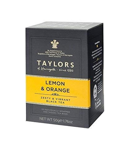 Taylor's of Harrogate Lemon & Orange Tea - Pack of 6 (20 Tea Bags) | Low Carb, Dairy Free, Vegan Friendly | Perfect for Afternoon Tea & Relaxation