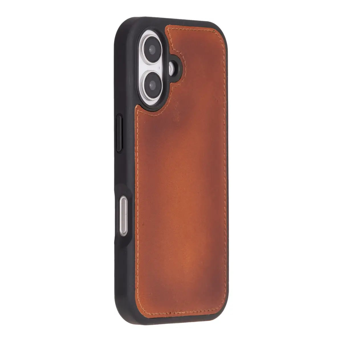 Premium Burnished Tan Leather Wallet Case for iPhone 16 (2024 Model) - Slim Protective Cover with Card Slots | Perfect for Everyday Use, Travel & Business
