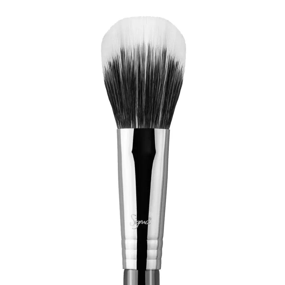 F15 Duo Fiber Powder & Blush Brush - Classic Makeup Brush for Flawless Blending & Soft Application - Perfect for Everyday Makeup & Professional Looks
