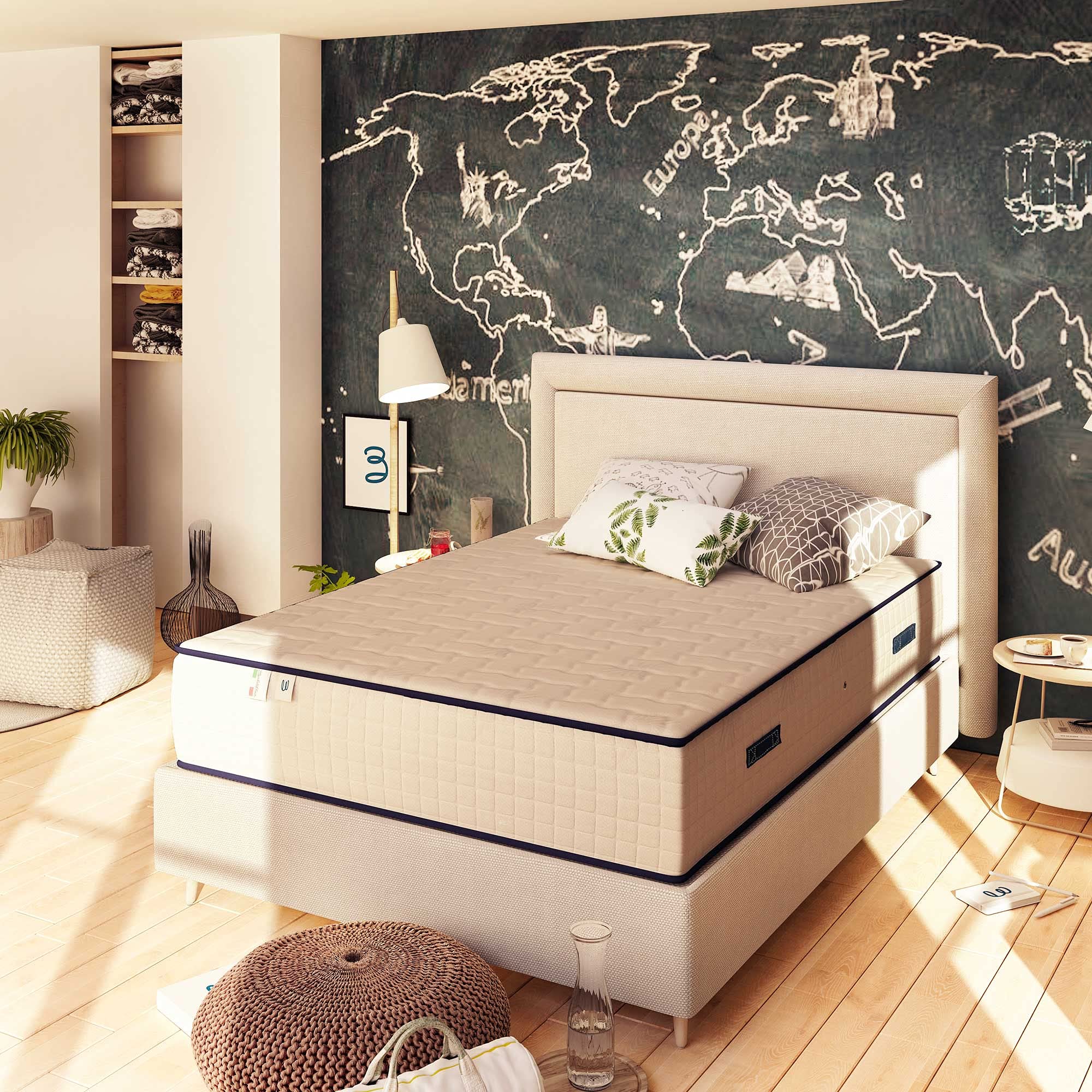 Baldiflex Memory Foam Mattress - 12 Inch Height, 4cm Memory Foam & 24cm Waterfoam Polyurethane Support - Queen Size Viscoelastic Mattress for Back Pain Relief - Perfect for Bedroom, Guest Room & Apartment Sleeping