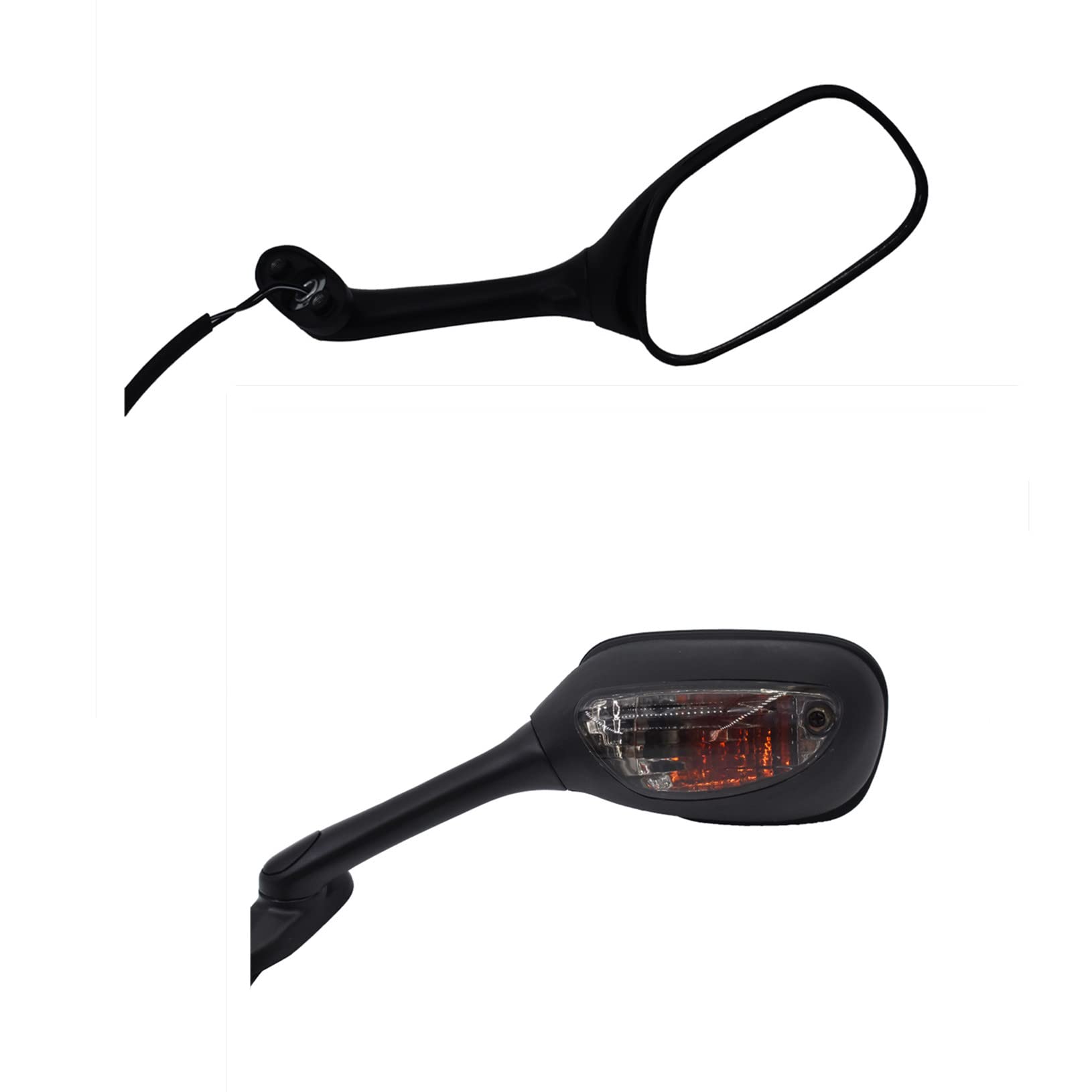 LABLT Smoke Turn Signal Rear View Mirrors Replacement for Suzuki GSXR 600 750 1000 (2001-2016) - Black - Perfect for Motorcycle Safety & Customization
