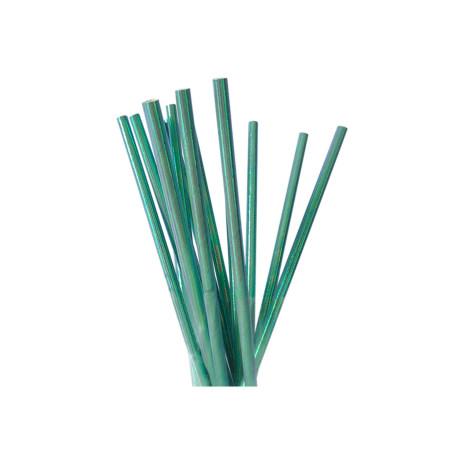 Eco-Friendly 5#KR Disposable Paper Straws - Glitter Pearl Film Rainbow Drinking Straws for Parties, Weddings & Holiday Decorations (100-Pack) | Biodegradable & Vibrant Colored Straws for Smoothies, Cocktails & Beverages