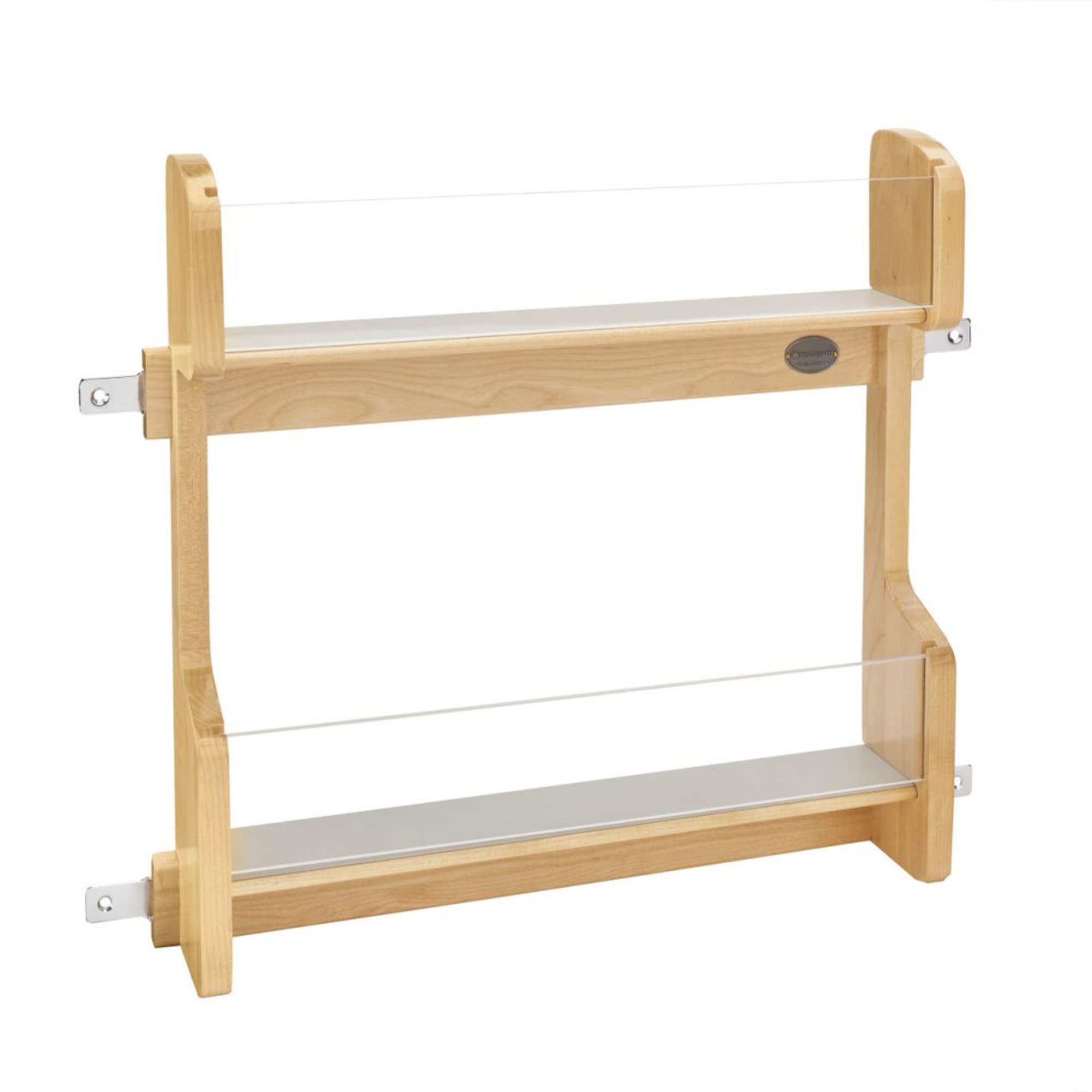 Rev-A-Shelf 2-Tier 24-Inch Door Mount Vanity Storage Rack - Natural Maple Organizer for Bathroom, Kitchen & Pantry - Space Saving Solution for Toiletries, Spices & Cleaning Supplies (Model 4VR-21-1)