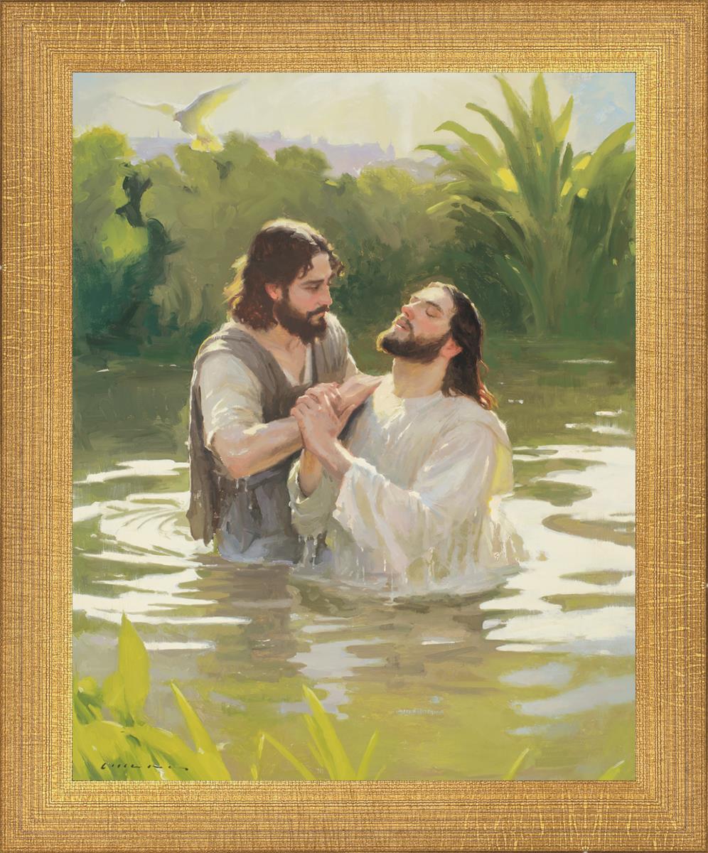 Baptism of The Savior - Religious Christian Wall Art for Home & Church Decor - Perfect for Baptism Ceremonies & Spiritual Inspiration