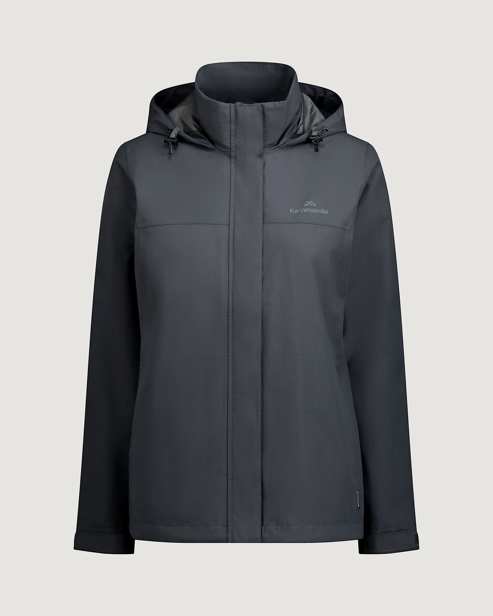 Andulo Women's 2-Layer Waterproof Rain Jacket for Outdoor Activities - Night Black | Hiking, Camping & Commuting in All Weather