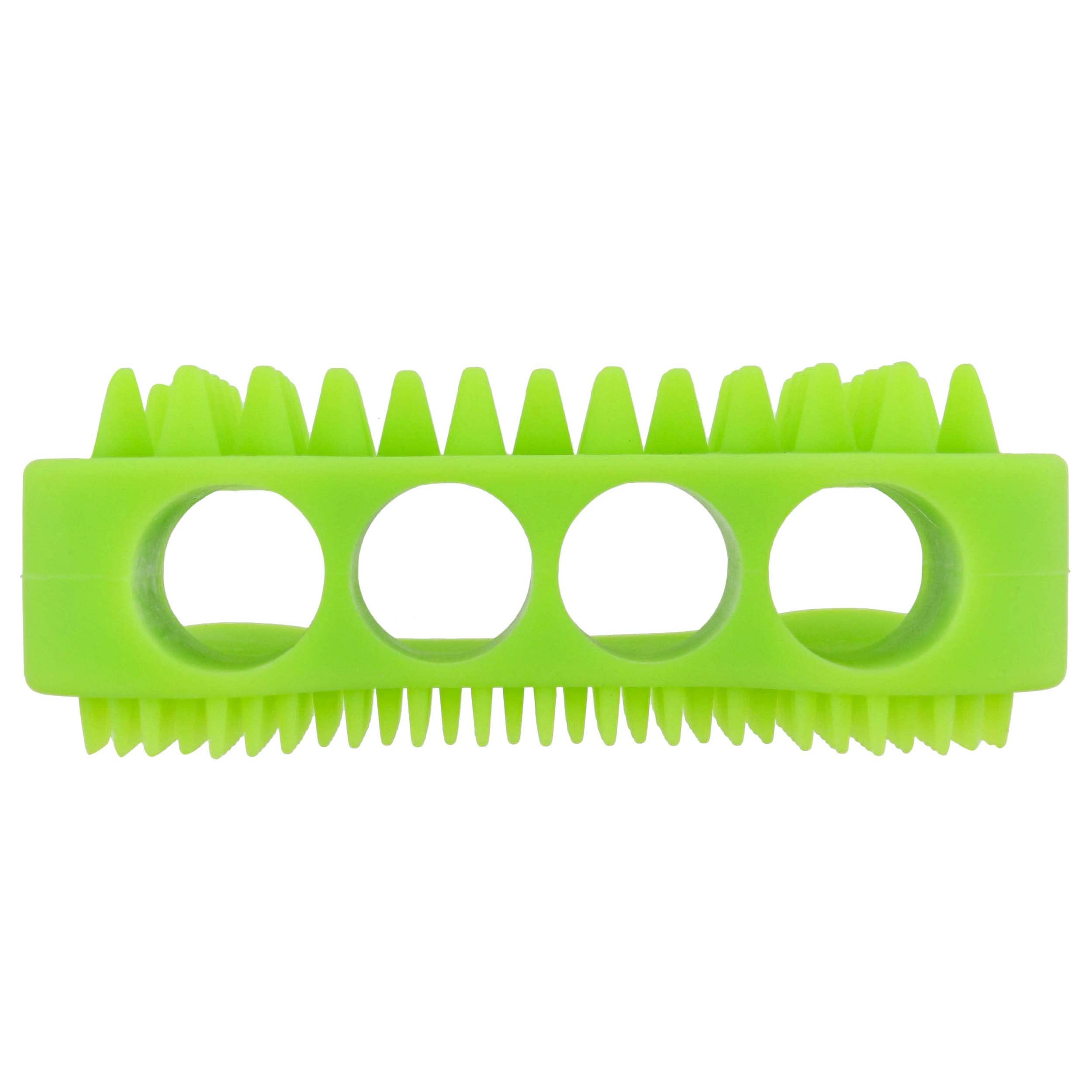 MiMu Silicone Pet Brush - Green Ergonomic Bone Shaped Dog Grooming Brush for Bath Time, Deshedding & Massaging | Gentle Comb for Dogs & Cats | Perfect for Home Grooming & Pet Spa Days
