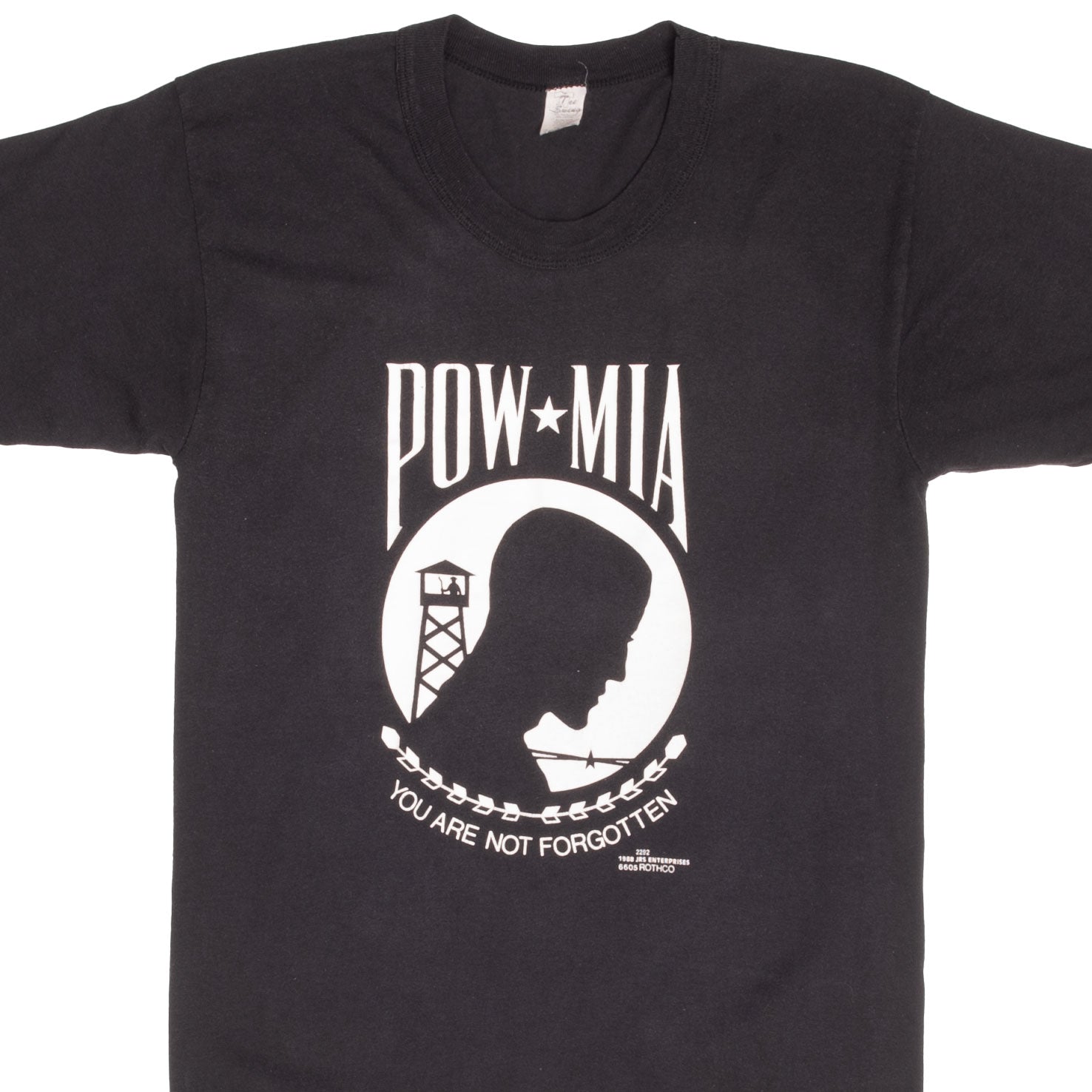Vintage POW MIA 1988 T-Shirt - Small Size - 100% Cotton - Made in USA - Military Apparel & Patriotic Casual Wear for Men & Women