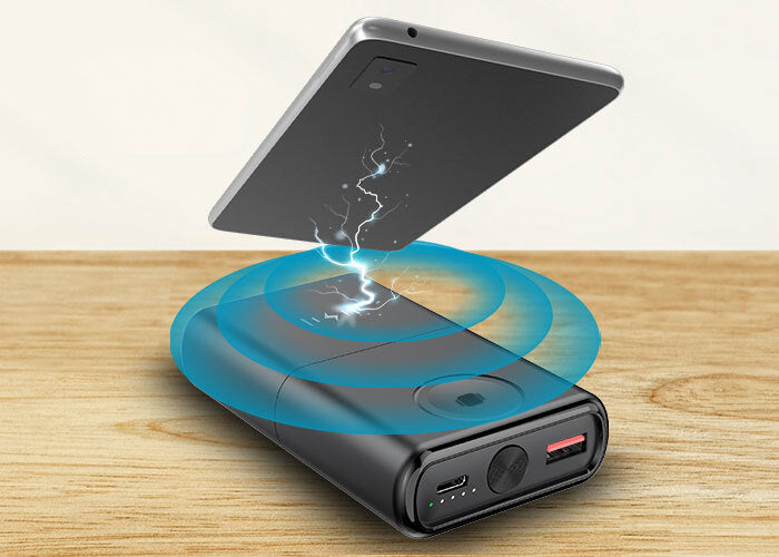 Maxxlee 10000mAh Portable Charger - Super Fast Qi Wireless & Wired Charging Power Bank for iPhone, Samsung, AirPods, Apple Watch | Perfect for Travel, Camping & Emergency Backup