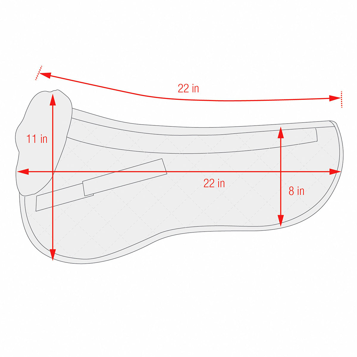 ECP Classic Sheepskin Half Pad for Horses - Comfortable & Breathable Saddle Pad for Riding, Training & Show Jumping - Perfect for Equestrian Sports & Horse Care