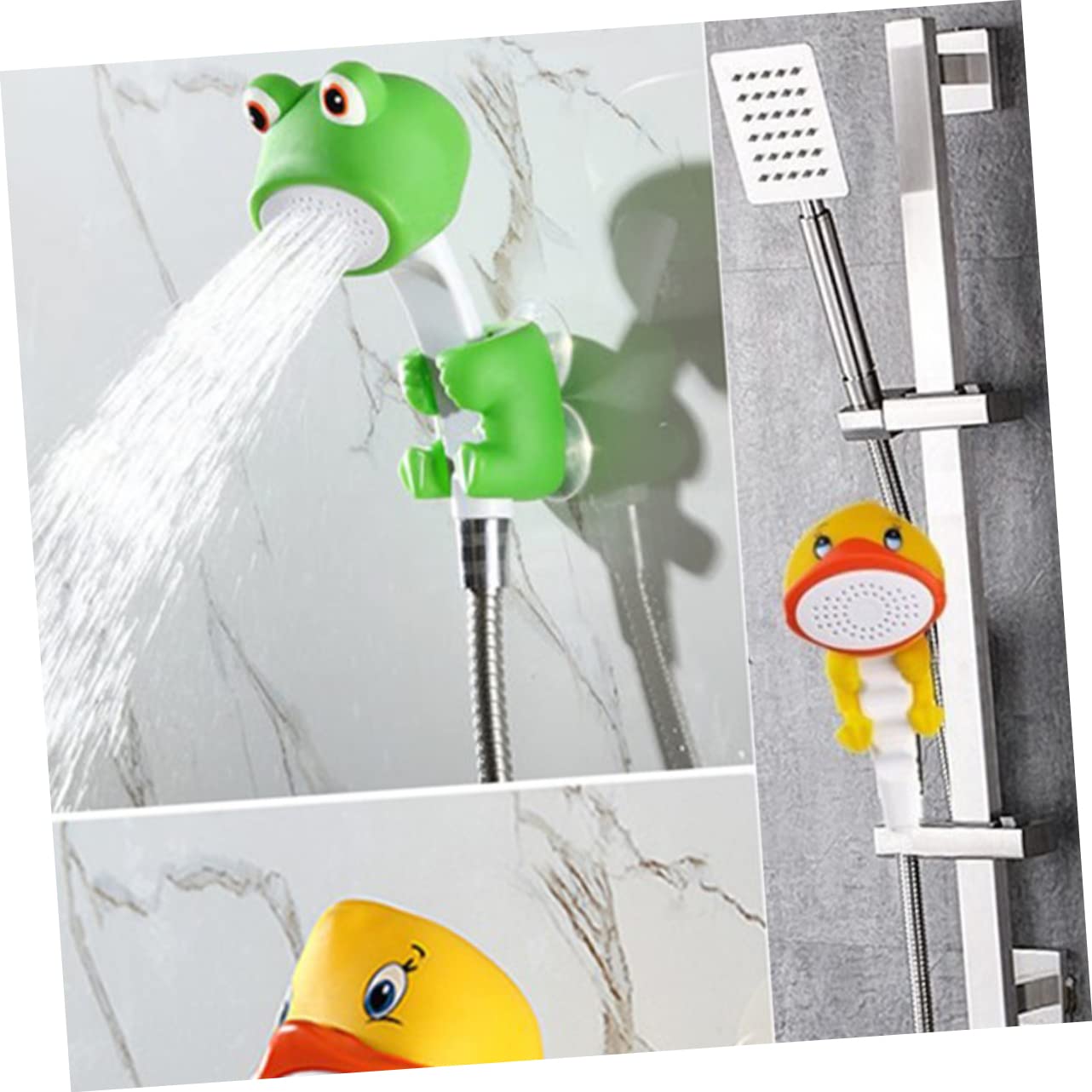 3-Piece Green Shower Head Set - High Pressure Bathroom Showerhead for Kids & Adults - Water Saving Rainfall Shower Head for Bathroom, Toilet & Baby Bathing (Perfect for Family Homes, Apartments & Nursery Rooms)