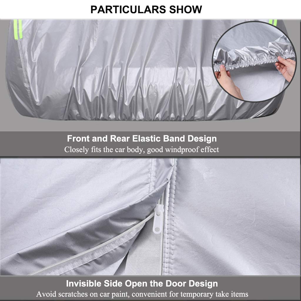 Waterproof All-Weather Car Cover for Daihatsu Esse 5-Door Hatchback - Heavy Duty Cotton Full Exterior Protection with Zipper | Outdoor Parking, Travel & Long-Term Vehicle Storage