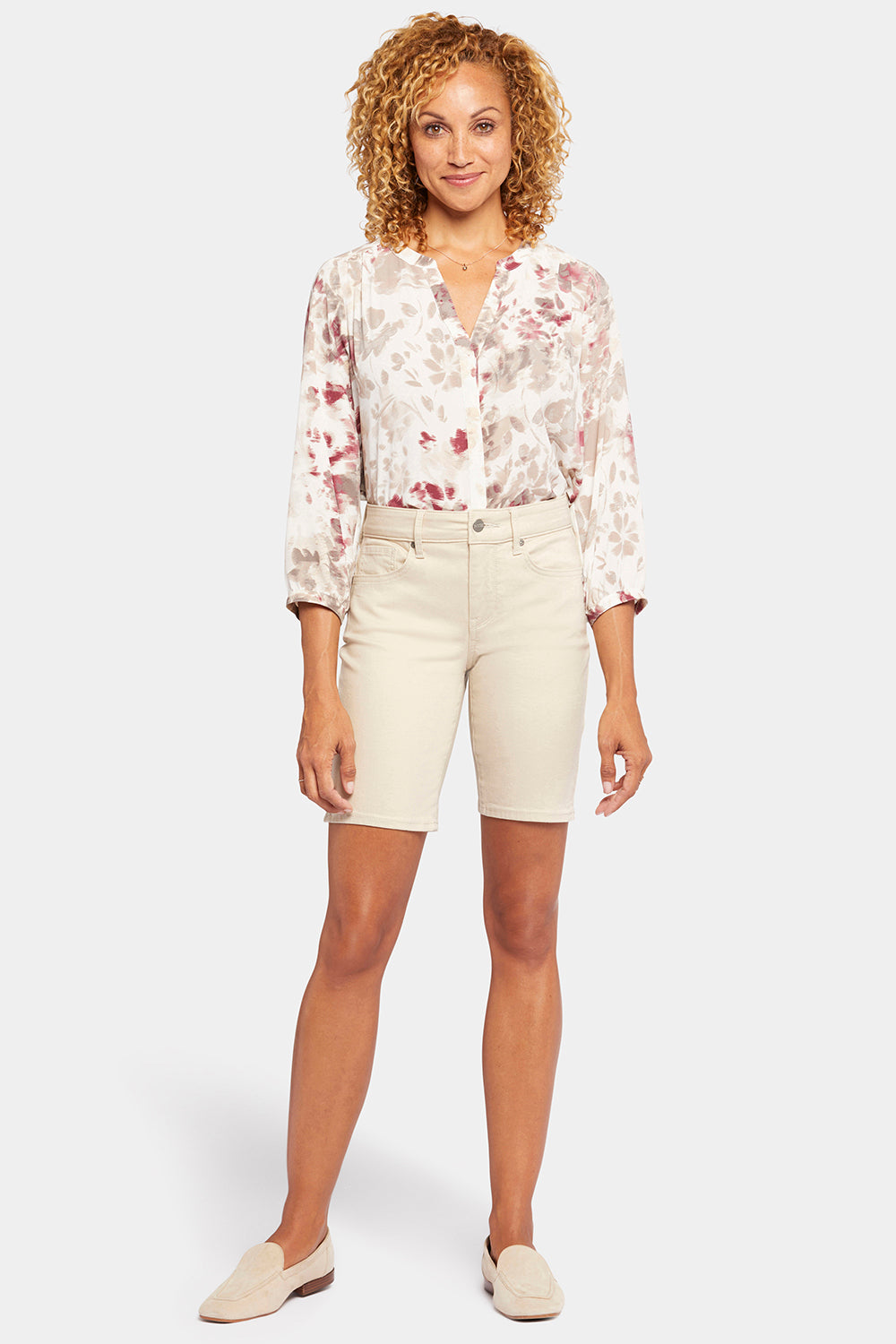 Ella Petite Denim Shorts with Feather Trim - Stylish & Comfortable for Summer Outings, Beach Trips, and Casual Wear