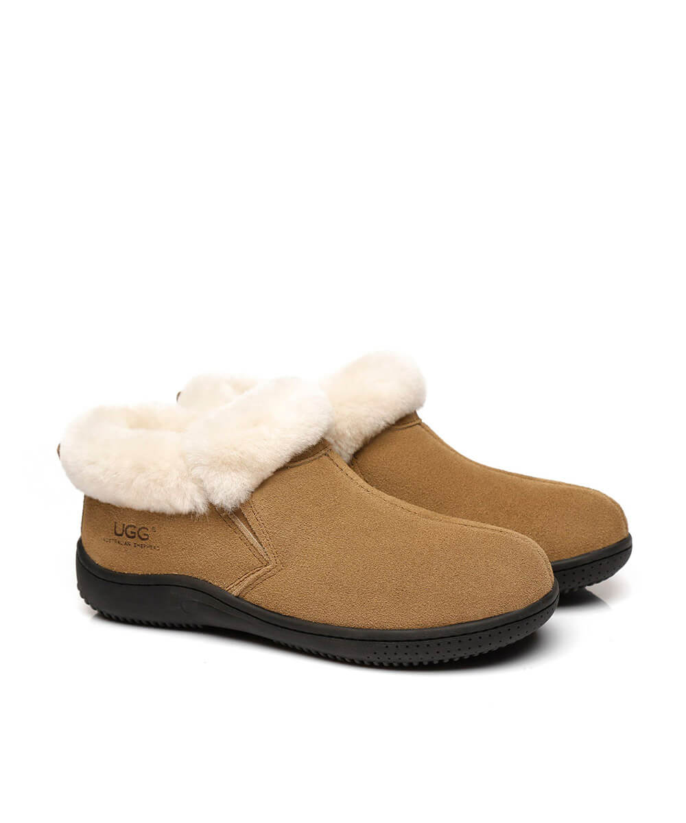 Women's UGG Daily Slippers - Cozy Indoor/Outdoor House Shoes with Soft Fleece Lining for Winter Comfort - Perfect for Lounging at Home, Running Errands & Cold Weather Wear