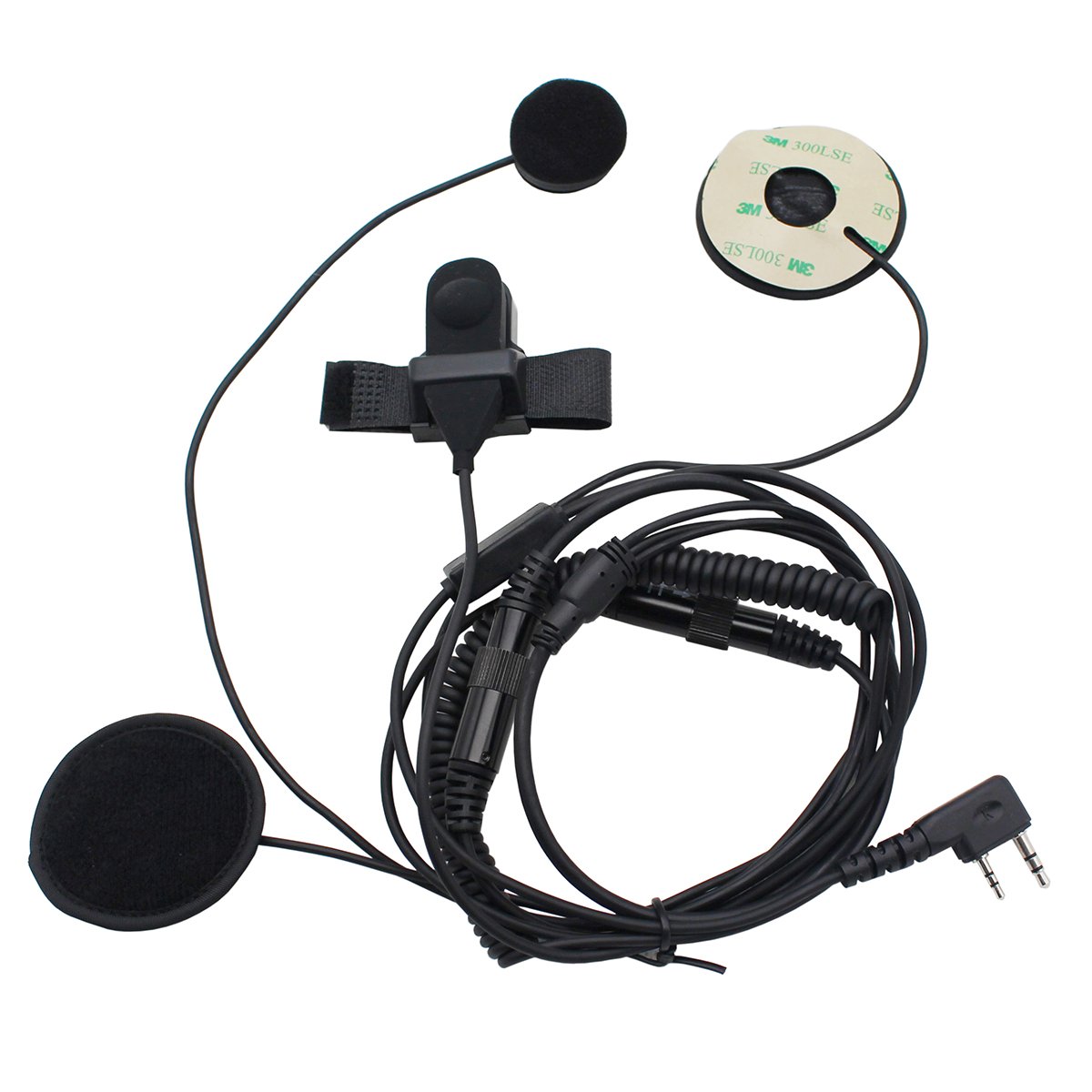 GoodQbuy® Full Face Motorcycle Helmet with Built-in Earpiece & Mic - Compatible with Kenwood, QUANSHENG, TYT, BAOFENG UV5R, 666s, 888S, Retevis H-777 2-Way Radios - Perfect for Motorcycle Riding, Off-Road Adventures & Walkie-Talkie Communication