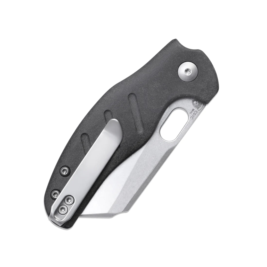 Kizer C01C Sheepdog Mini V3488BC1 Folding Pocket Knife - 154CM Stonewash Blade, Gray Richlite Handles - EDC, Camping, Outdoor Survival Tool