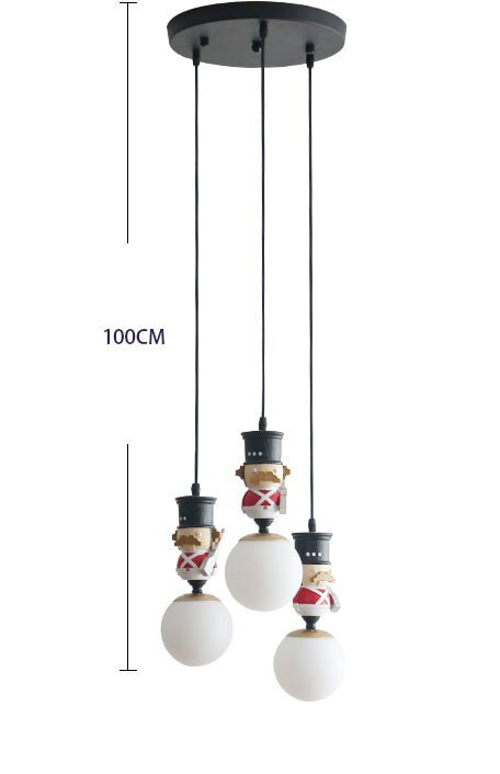Military-Themed Pendant Lighting for Kids Room - Army Soldier Decor, Boys Bedroom Ceiling Light Fixture - Perfect for Nursery, Playroom & Themed Bedrooms
