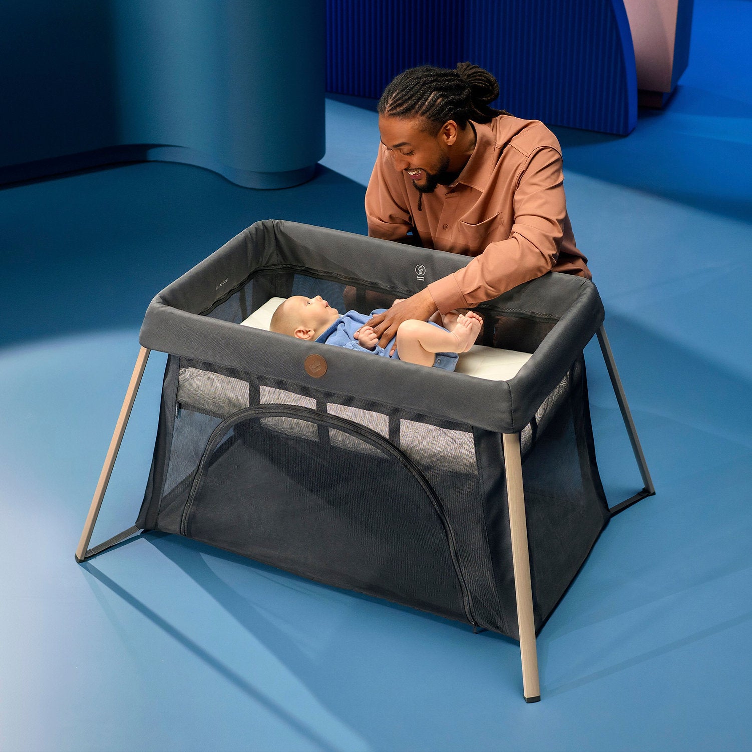 Maxi Cosi Calao Playard - Portable Baby Playpen with Canopy & Storage Bag for Travel, Home, and Outdoor Use
