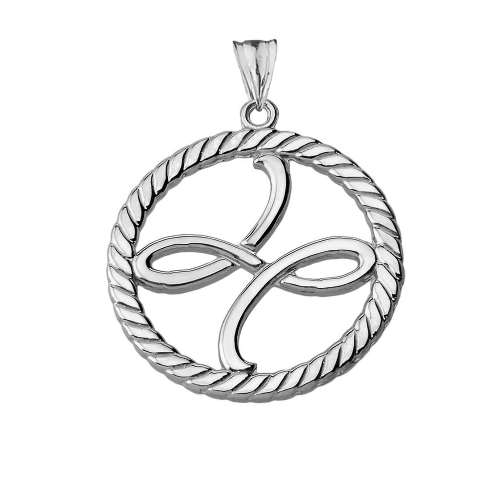 Elegant Sterling Silver Friendship Symbol Rope Charm Pendant Necklace for Women - Perfect Gift for Best Friends, Anniversaries & Special Occasions