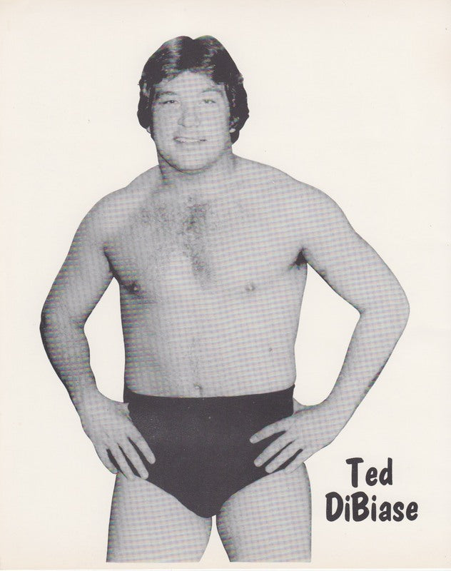 Vintage 1980s WWF Ted DiBiase Wrestling Promo Photo - Collectible Memorabilia for Wrestling Fans & Sports Enthusiasts - Perfect for Man Cave, Sports Bar Decor, or Gift for Wrestling Collectors