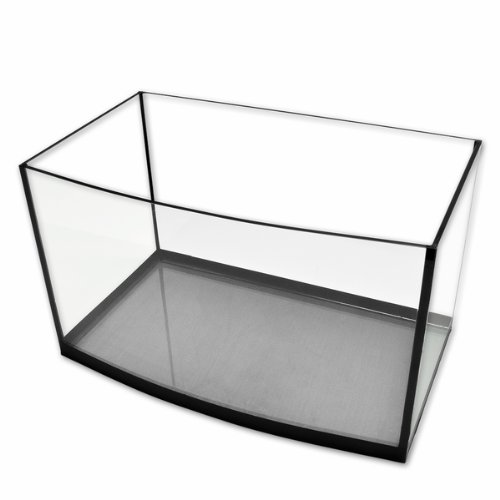 AquaTop 14.3 Gallon Eurostyle Bowfront Glass Aquarium Tank with Curved Front (ES-24) - Perfect for Home, Office & Fish Lovers - Enhance Your Space with Stunning Aquatic Display