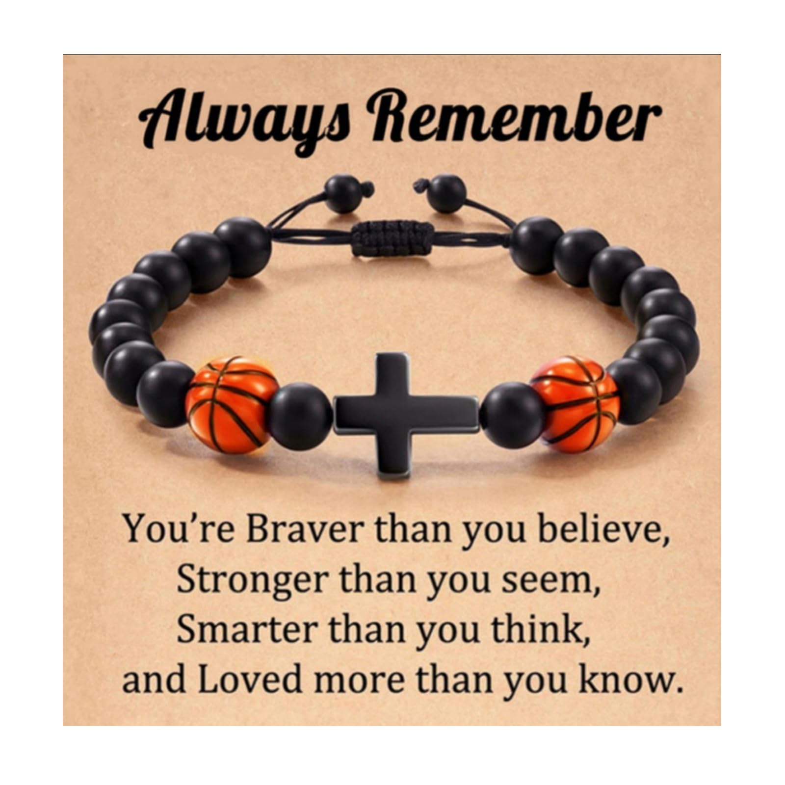 Men's Beaded Sports Bracelets - Baseball & Basketball Wristbands for Athletes & Fans - Durable Adjustable Beaded Bracelet for Men & Teens - Perfect for Game Day, Workouts & Stocking Stuffers